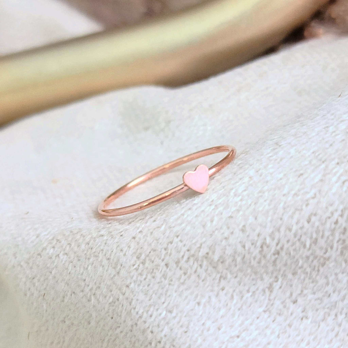 Mini Heart Ring - Going Golden