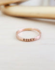 Thin Upper Stacking Name Ring