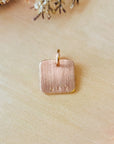 Hand Stamped Square Personalized Tag - Going Golden