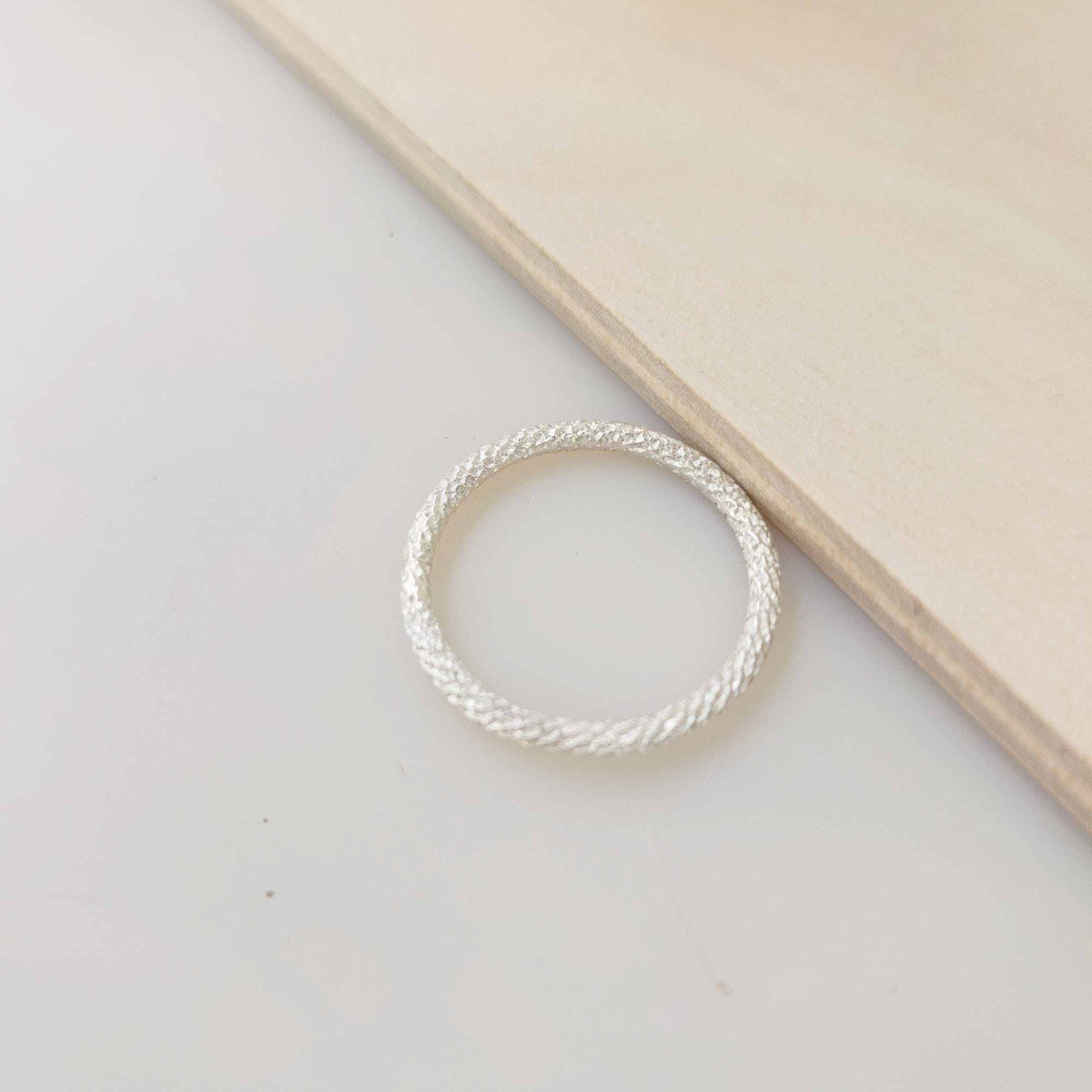 a sterling silver sparkly ring