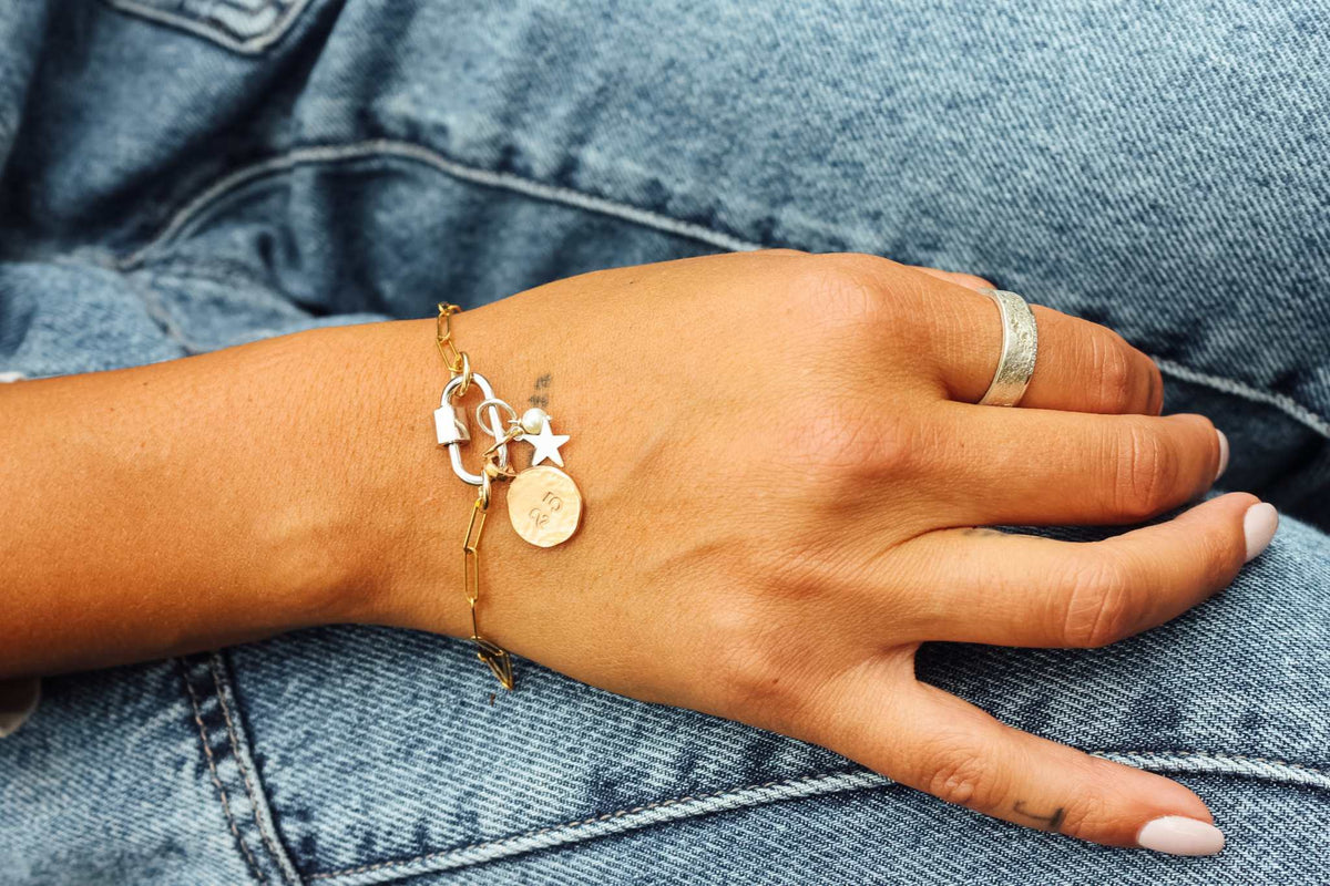 Silver Textured Ring - Going Golden