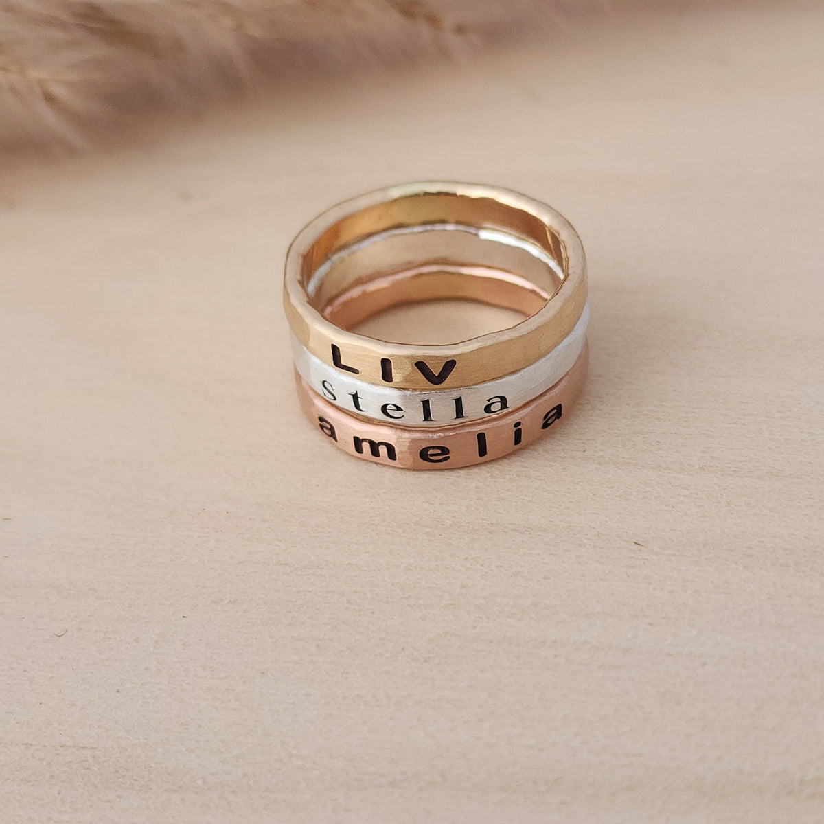 The Eloise Thick Stacking Ring Set - Going Golden