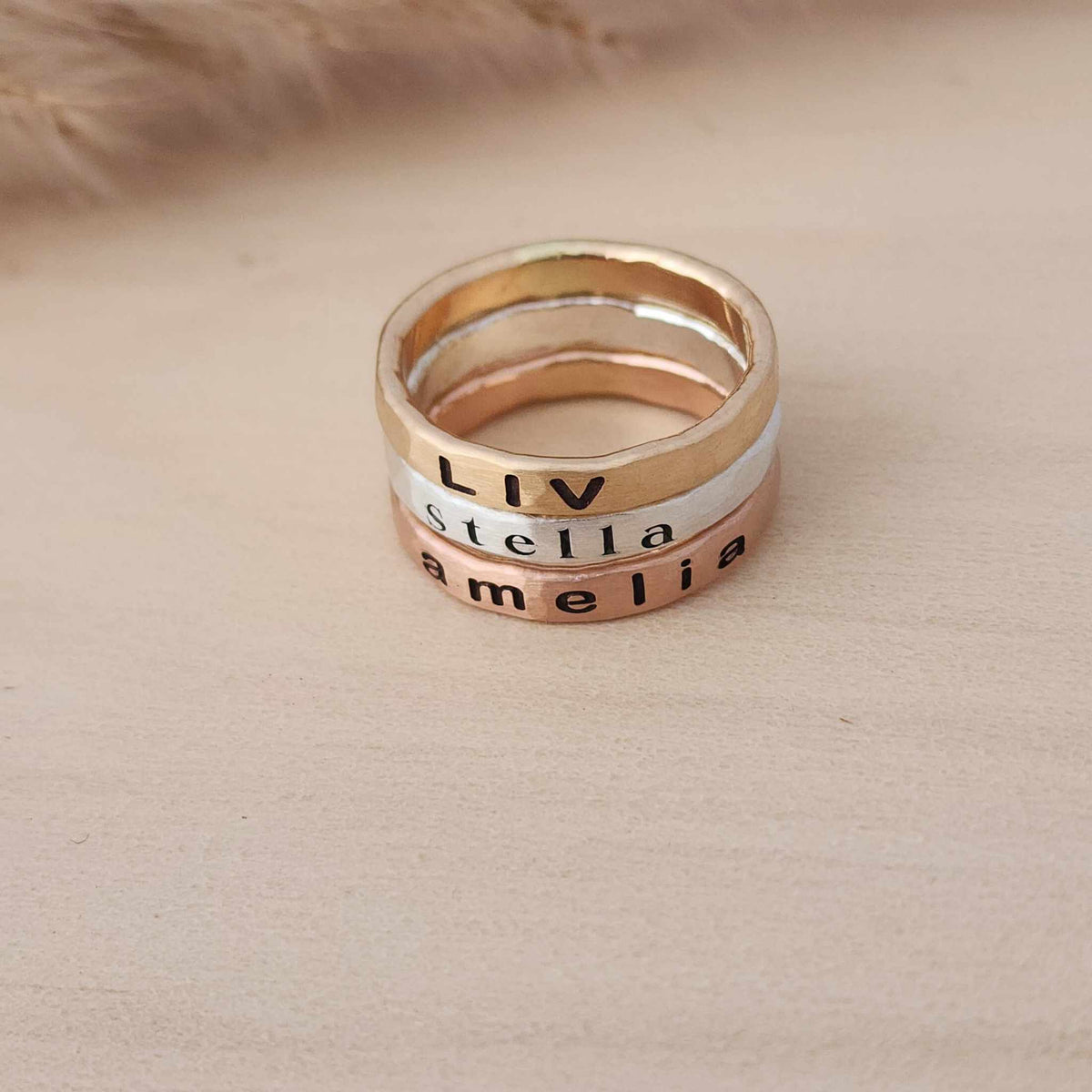 The Eloise Thick Stacking Ring Set - Going Golden