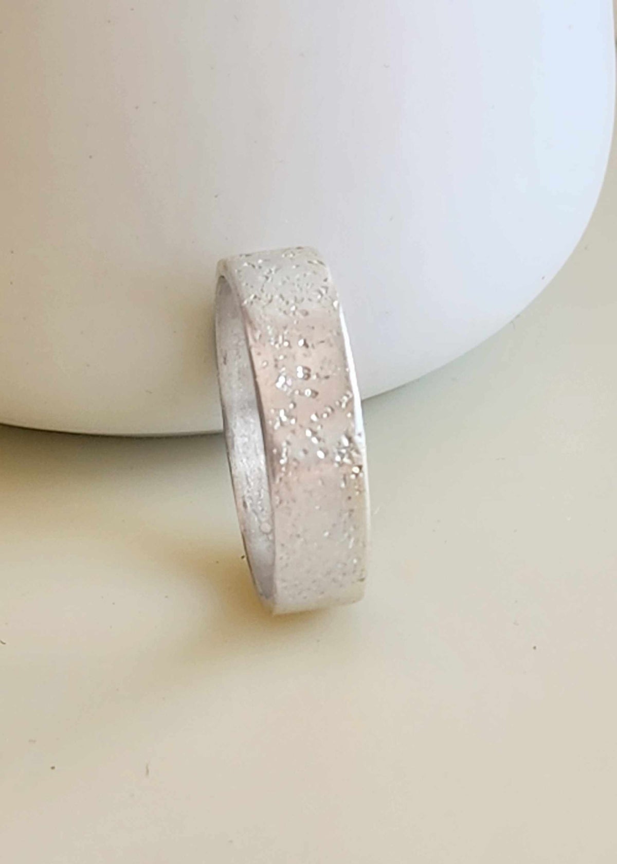 Silver Textured Ring - Going Golden