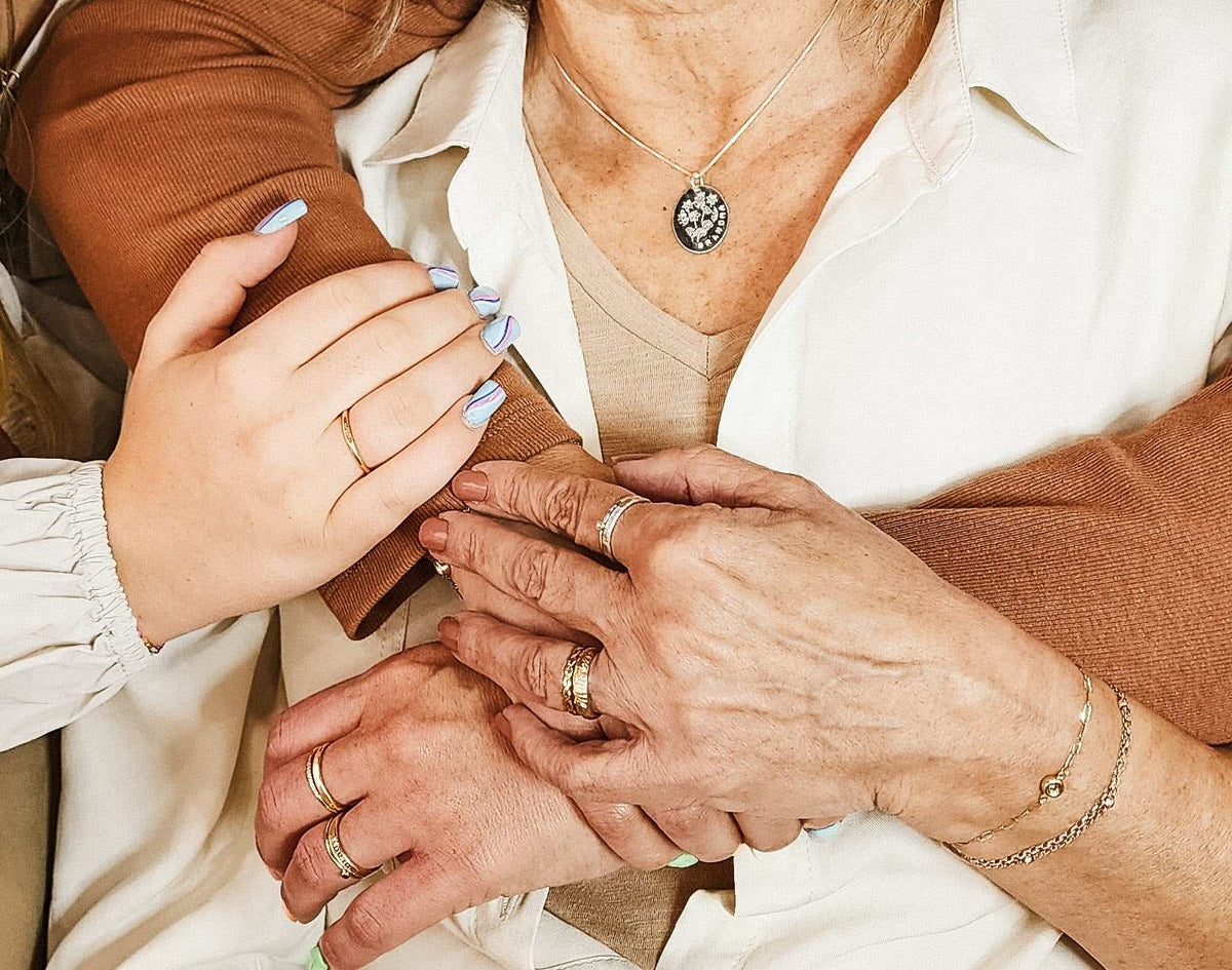 Mom or Grandma Necklace - Going Golden