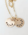 Dainty Round Name Necklace - Going Golden