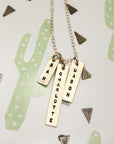 Gold Long Bar Name Necklace - Going Golden