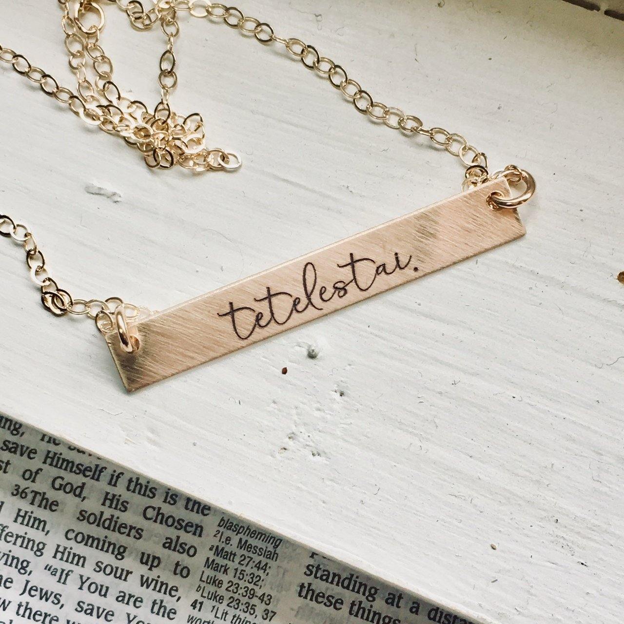 It Is Finished Necklace - Going Golden