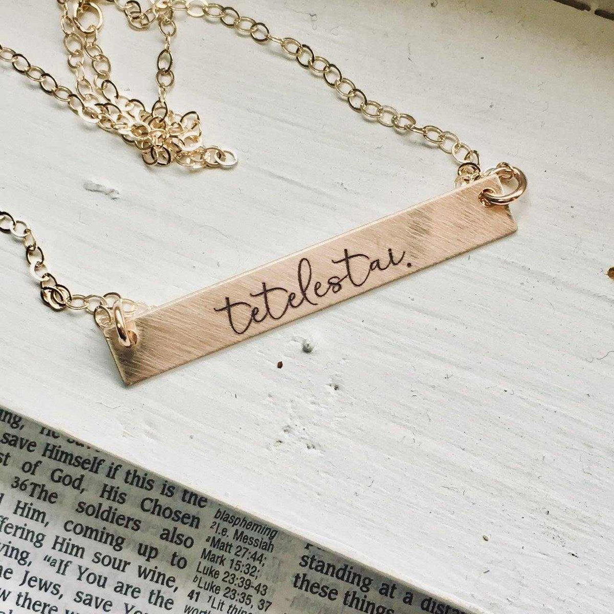 It Is Finished Necklace - Going Golden
