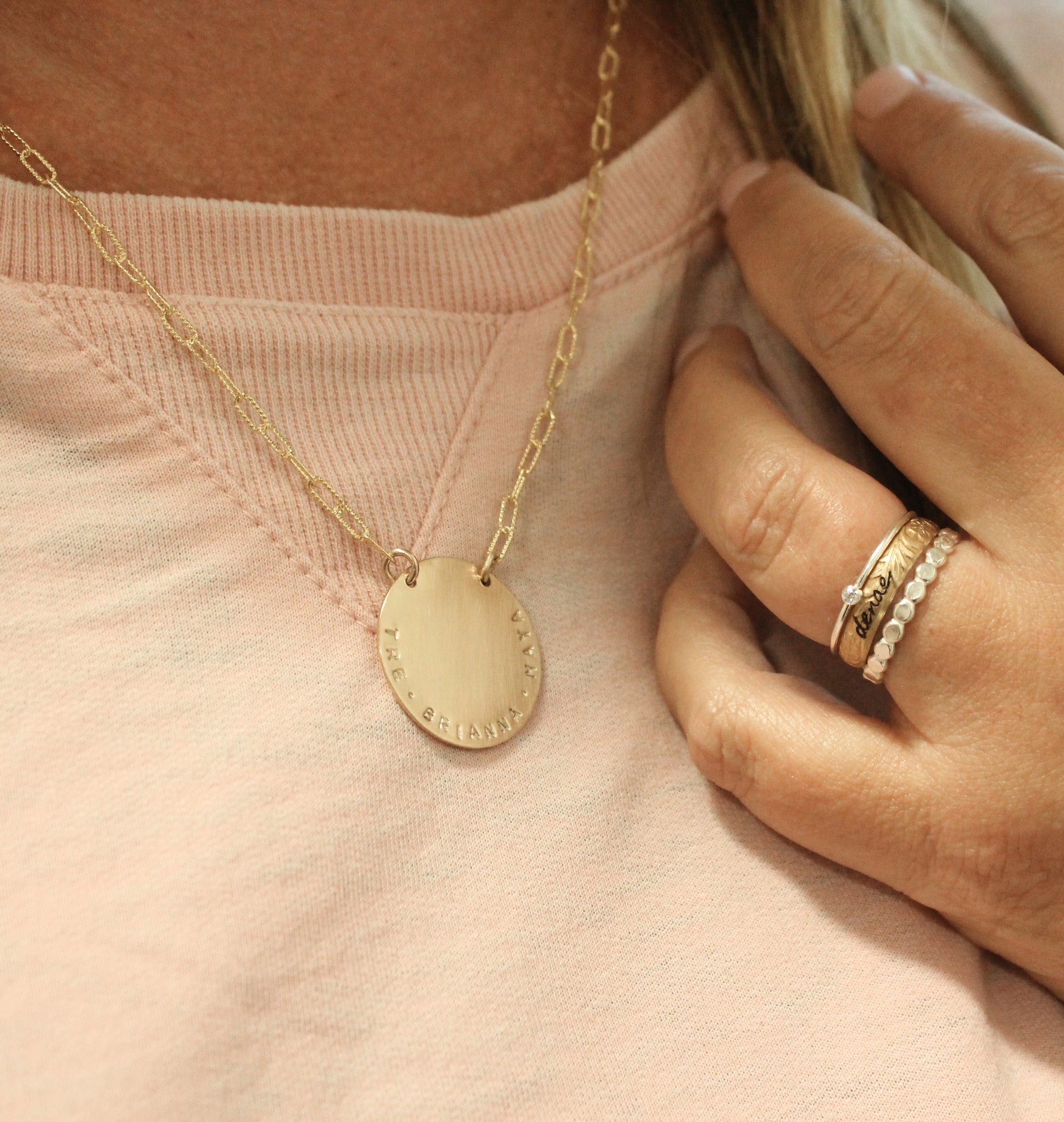 Gold Round Necklace - Going Golden