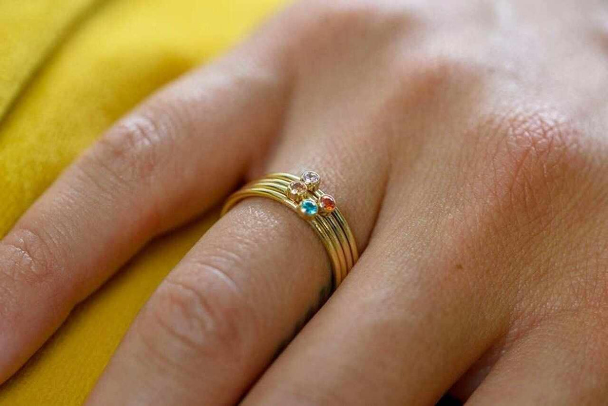 September Birthstone Ring - Going Golden
