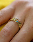 February Birthstone Ring - Going Golden