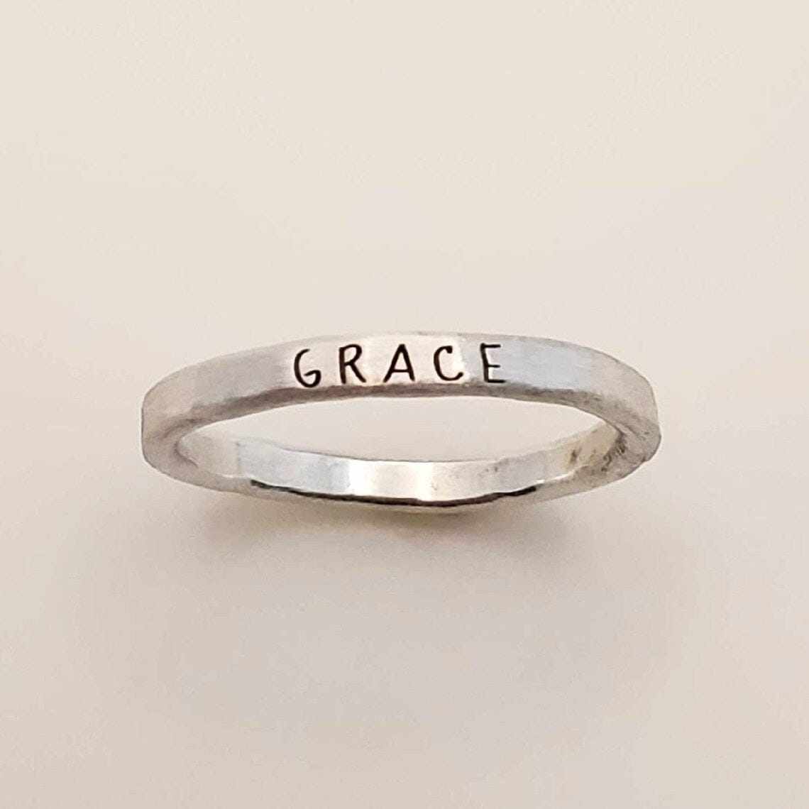 Skinny Upper Name Ring - Going Golden