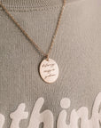 Cursive Oval Necklace - Going Golden