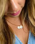 Dainty Round Name Necklace - Going Golden