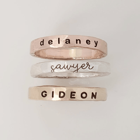 Thick Personalized Rings - Going Golden