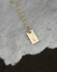 Dainty Gold Initial Tag Necklace - Going Golden