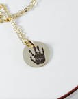 Custom Handprint Necklace - Going Golden