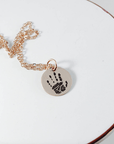 Custom Handprint Necklace - Going Golden