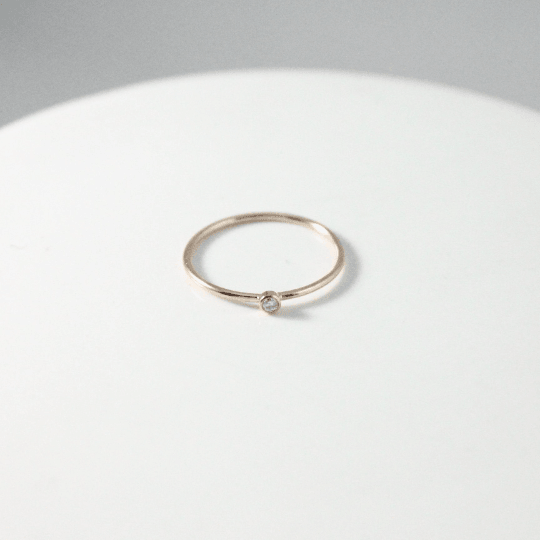 April Birthstone Ring - Going Golden