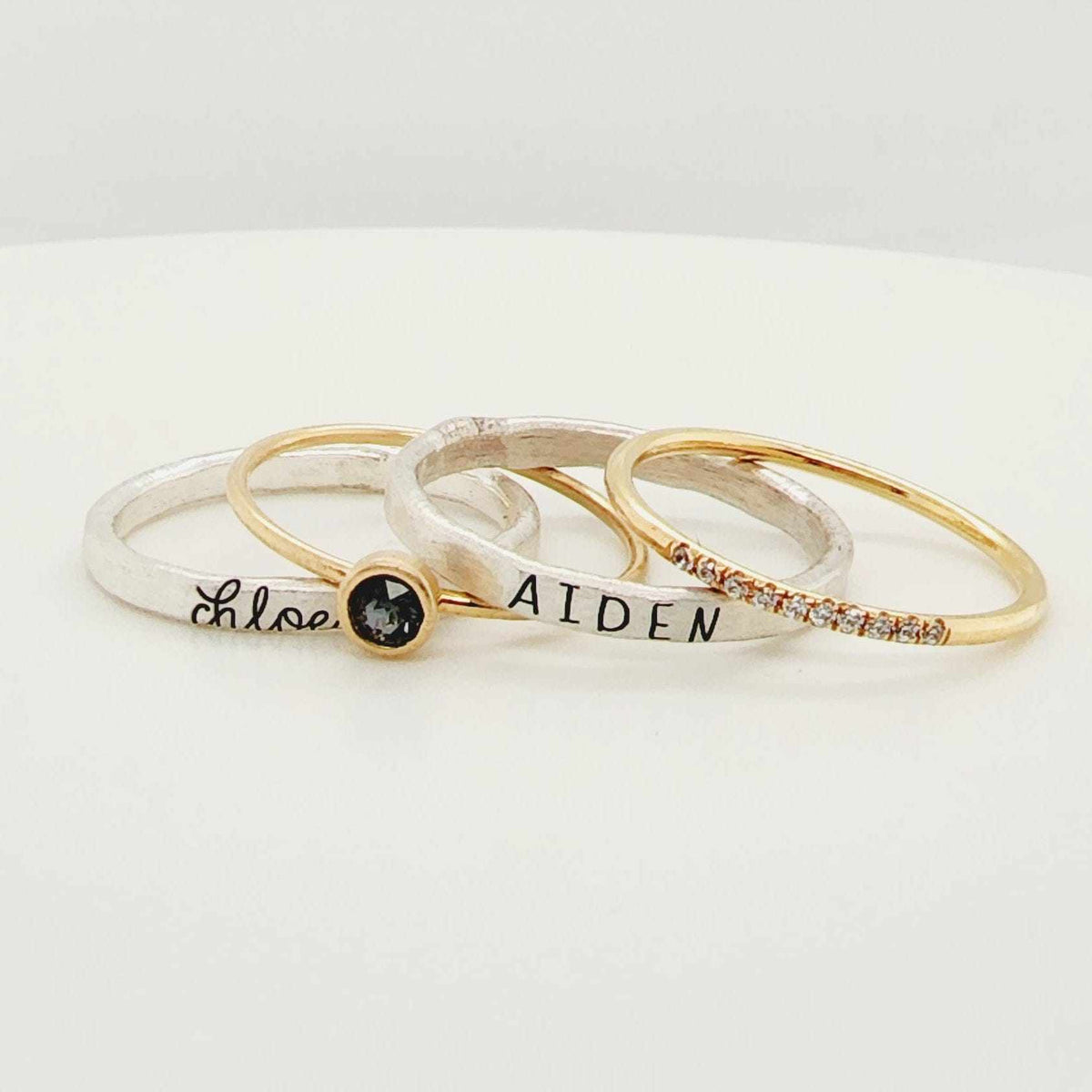 The Athena Ring Set - Going Golden