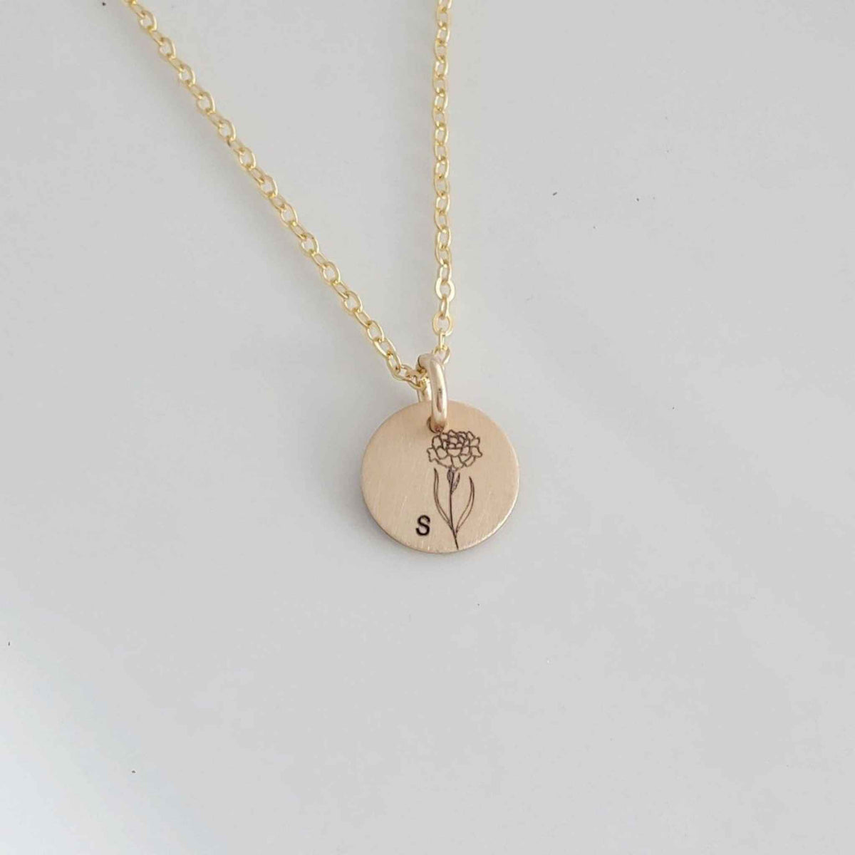 Birth Flower with Initial - Going Golden