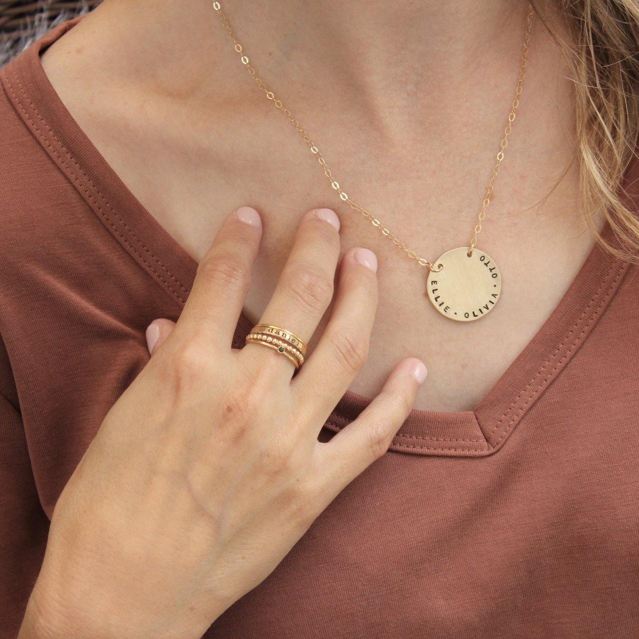 Multiple name block necklace - Going Golden