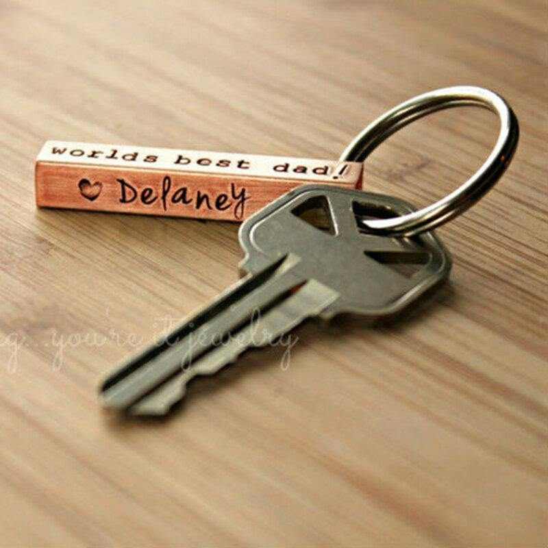 Copper Bar Keyring - Going Golden