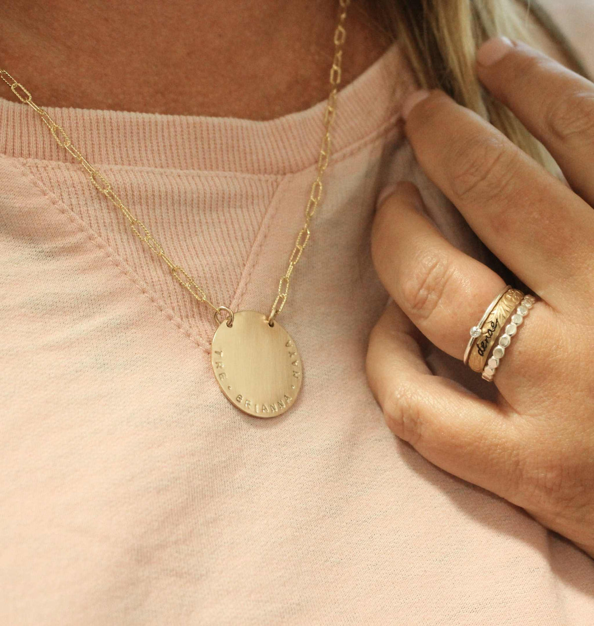 Gold Round Necklace - Going Golden