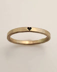 Skinny Heart Ring - Going Golden