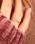 Skinny Heart Ring - Going Golden