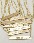 Gold Bar Name Necklace - Going Golden