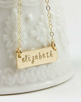Short Gold Bar Necklace - Going Golden