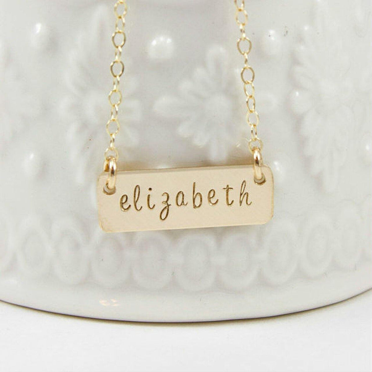 Short Gold Bar Necklace - Going Golden