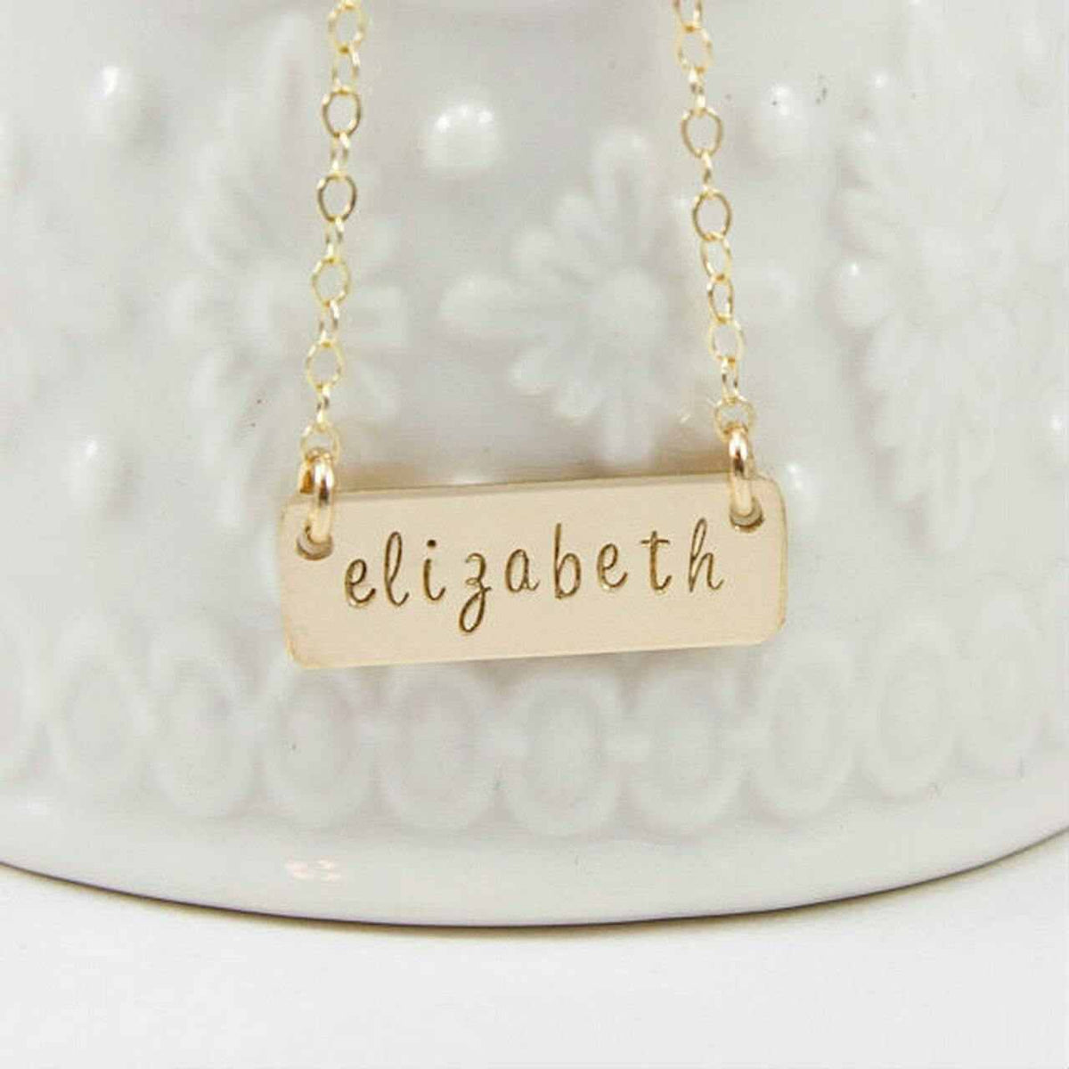 Short Gold Bar Necklace - Going Golden