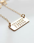 Three Name Gold Bar Necklace - Going Golden