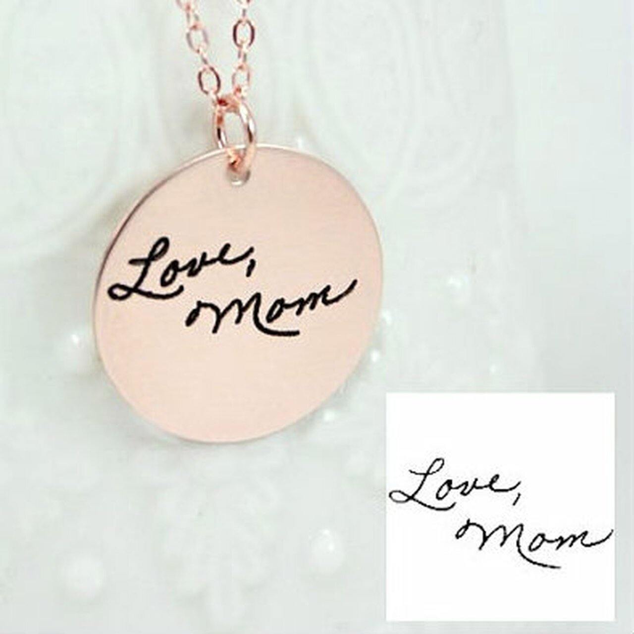 Double Sided Handwriting Necklace - Going Golden