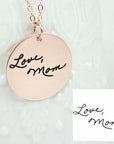 Double Sided Handwriting Necklace - Going Golden