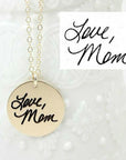 Double Sided Handwriting Necklace - Going Golden