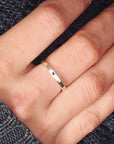 Skinny Heart Ring - Going Golden