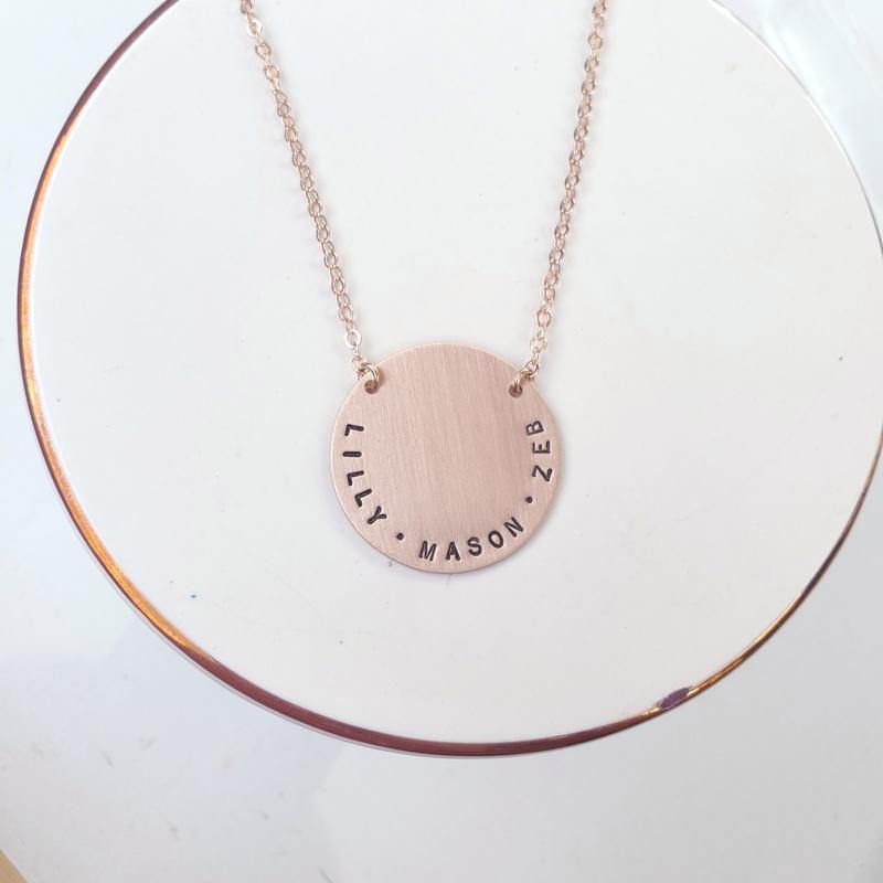 Multiple name block necklace - Going Golden