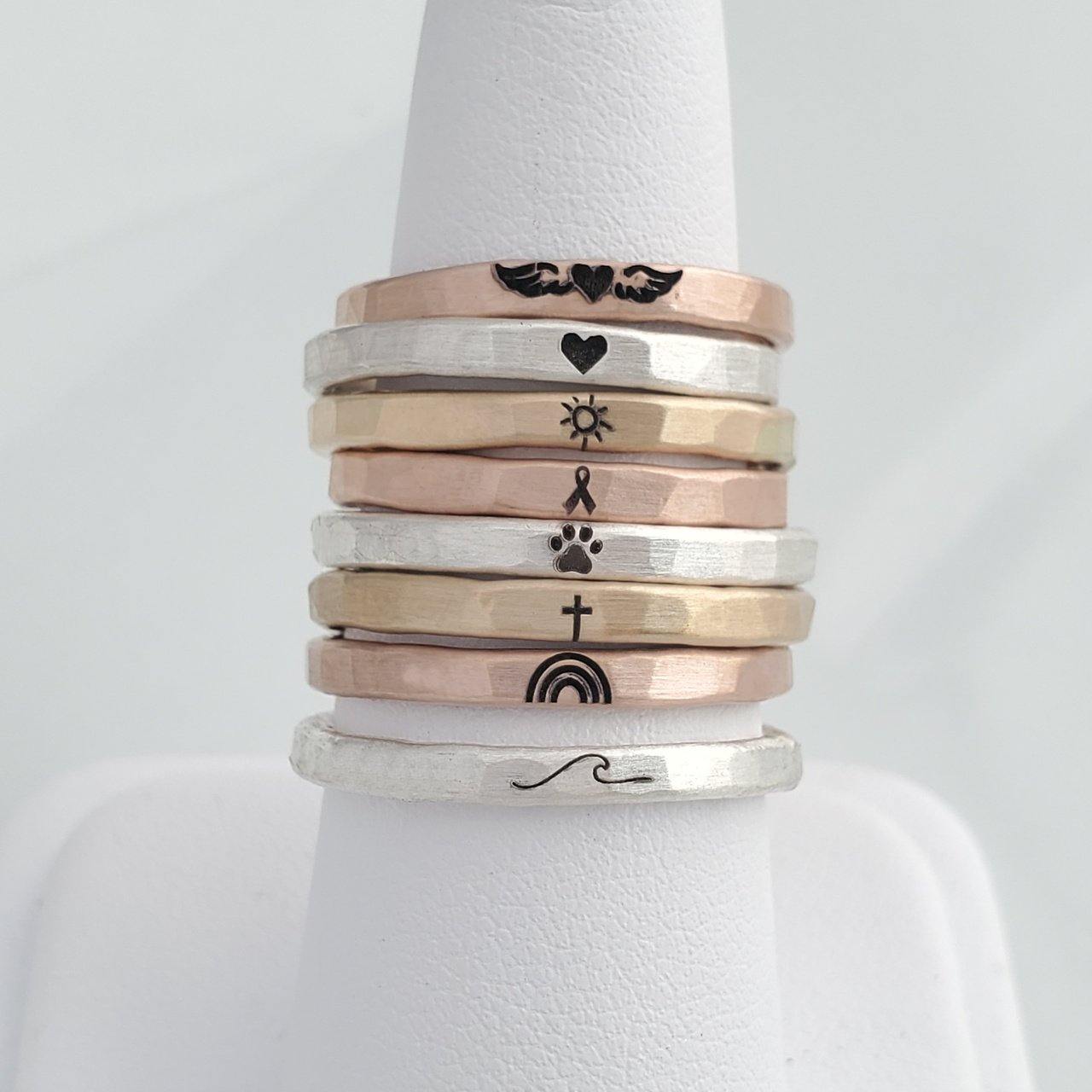 Stackable Symbol Ring - Going Golden