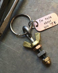 Nuts About You Keychain - Going Golden