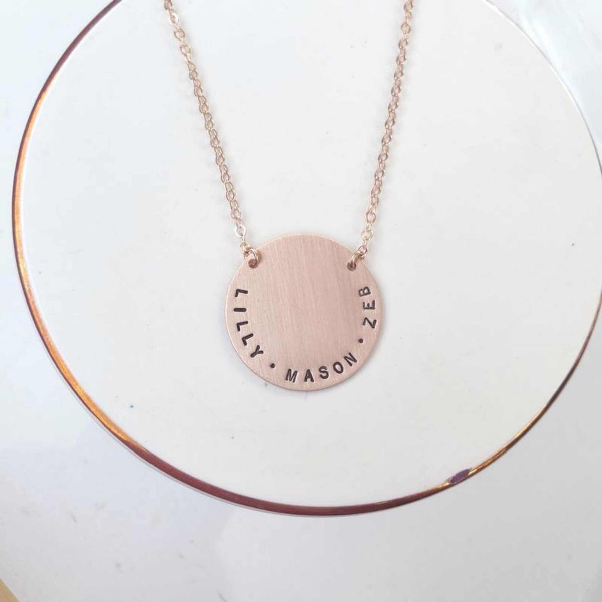 Multiple name block necklace - Going Golden