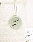 Sterling Silver Handwriting Signature Necklace - Going Golden