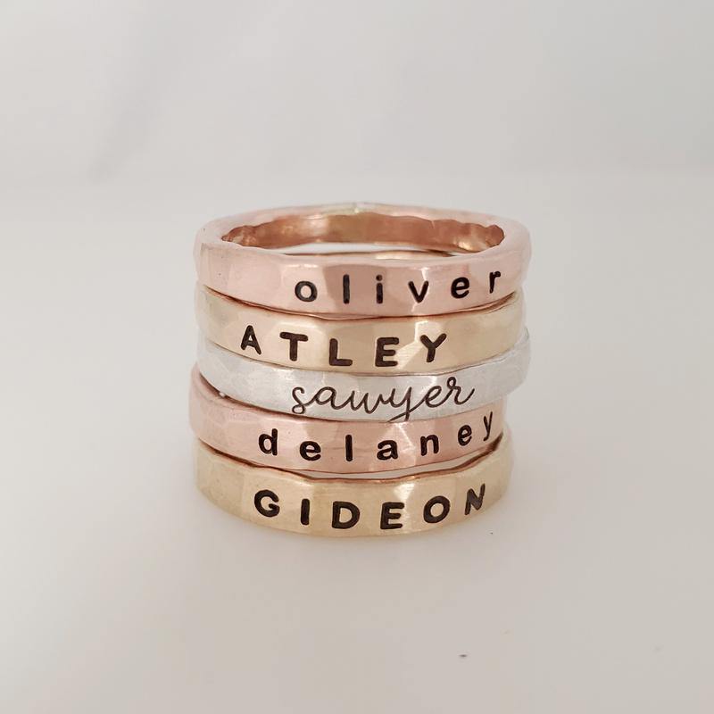 3mm Thick Name Rings