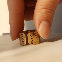 14K gold filled wide-band ring with hammered texture handmade in Indiana