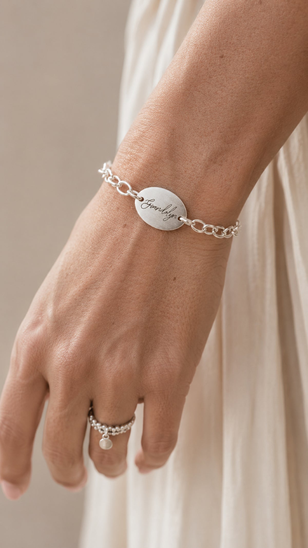 Sterling Silver Handwriting Bracelet