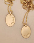 Oval Name Necklace - Going Golden