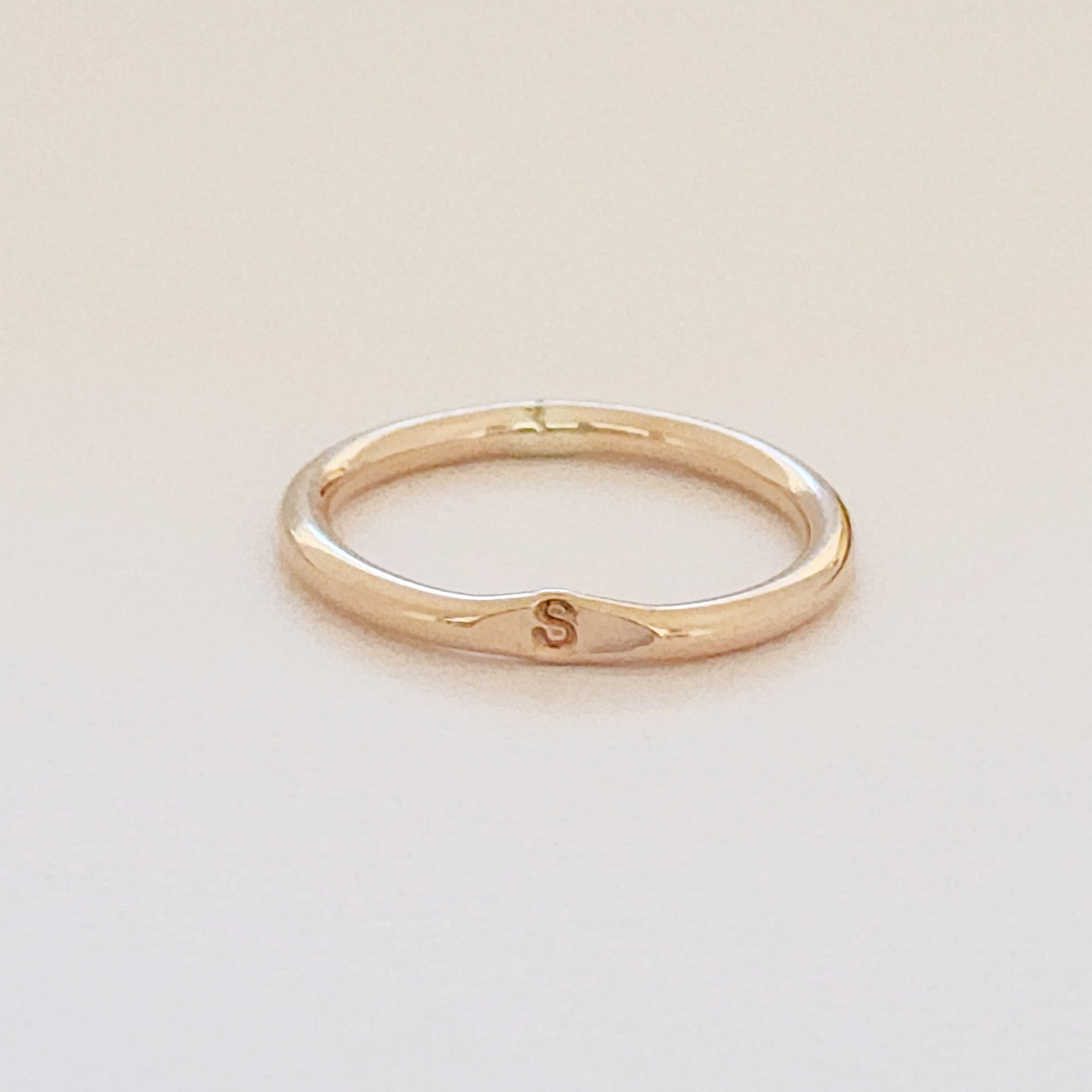 Minimal Initial Signet Ring - Going Golden